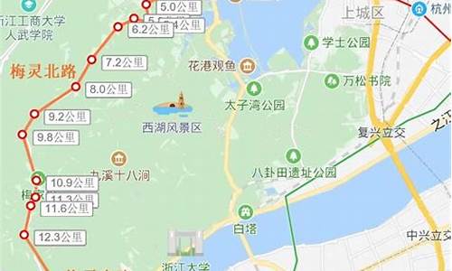 杭州西湖骑行路线_杭州西湖骑行路线推荐图